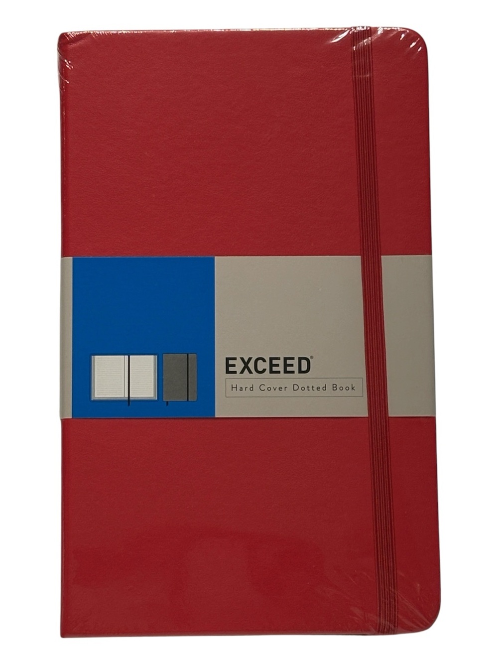 Exceed Red Hard Cover Dotted Notebook Journal
